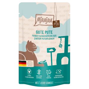 12x125g MjAMjAM Squeeze Pure Meat Delight Good Turkey Pure kissanruoka märkä