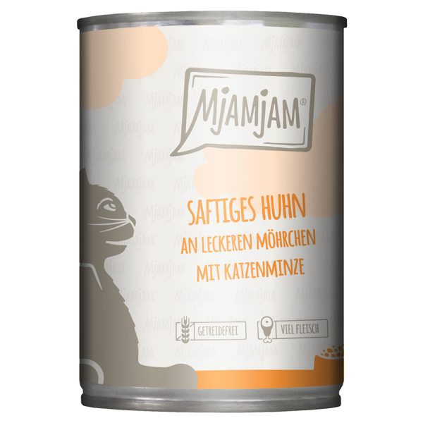 Economy Pack 24x400g MjAMjAM Juicy Chicken on Tasty Carrots kissanruoka märkä