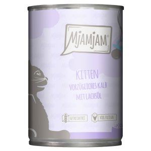6x400g MjAMjAM Kitten Excellent Vasikka lohiöljyä sisältävä märkä kissanruoka