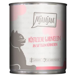 24x 800g herkullisia katkarapuja mehevän kanan päällä MjAMjAM märkäruokaa kissoille