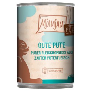 Ekonomipakkaus 24x400g MjAMjAM puhdasta lihaa nauttiva hyvä kalkkuna puhdas kissanruoka märkää