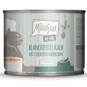 6x185g MjAMjAM in sauce blanchoitua vasikanlihaa maukkaiden porkkanoiden kera märkäruokaa kissoille