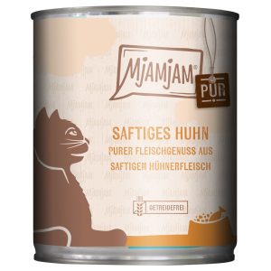 Ekonomipakkaus 24x800g MjAMjAM puhdasta lihaa nauttiva mehukas puhdas kana märkäruoka kissoille