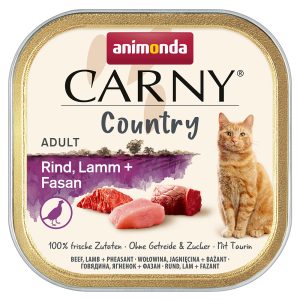 32x100g nauta, lammas & fasaani Animonda Carny Country Adult  -kissanruoka
