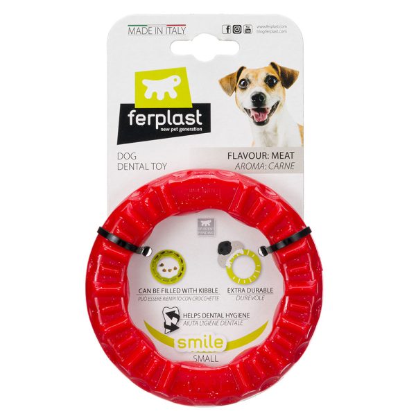 Ferplast Smile -pururengas, punainen S: Ø12x2,4cm