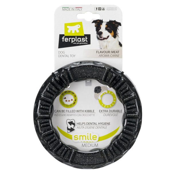 Ferplast Smile -pururengas, musta, M: Ø16x3,2cm