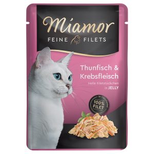 24x100g Fine Filets in Jelly tonnikala & ravunliha Miamor Kissanruoka