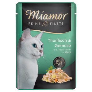 24x100g Fine Filets in Jelly tonnikala & vihannekset Miamor Kissanruoka