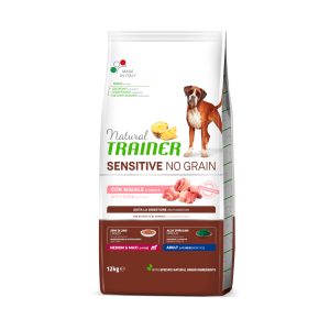 12kg Sianlihaa ja perunoita Medium/Maxi Sensitive No Grain Natural Trainer koirat