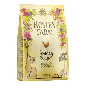 400g Adult kana ja bataatti Rosie's Farm kissan kuivaruoka