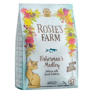 2kg Adult lohi ja bataatti Rosie's Farm kissan kuivaruoka