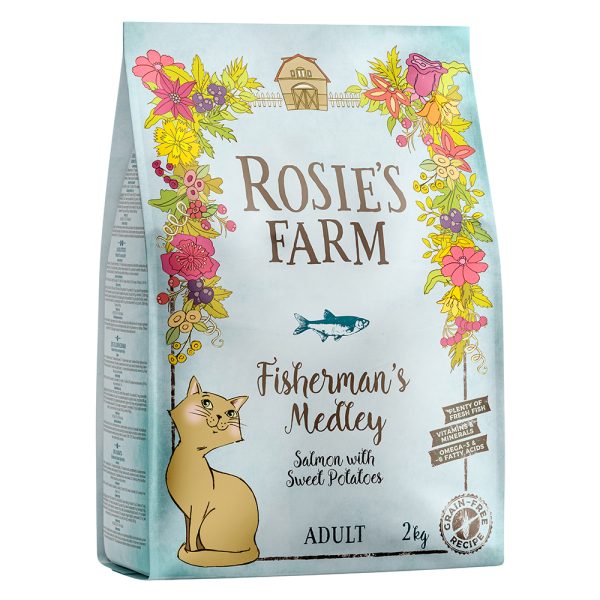 2kg Adult lohi ja bataatti Rosie's Farm kissan kuivaruoka