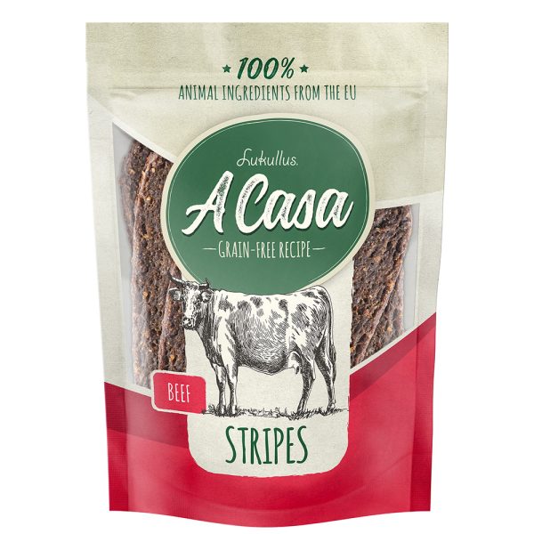 100g A Casa Stripes nauta Lukullus-koiranherkut
