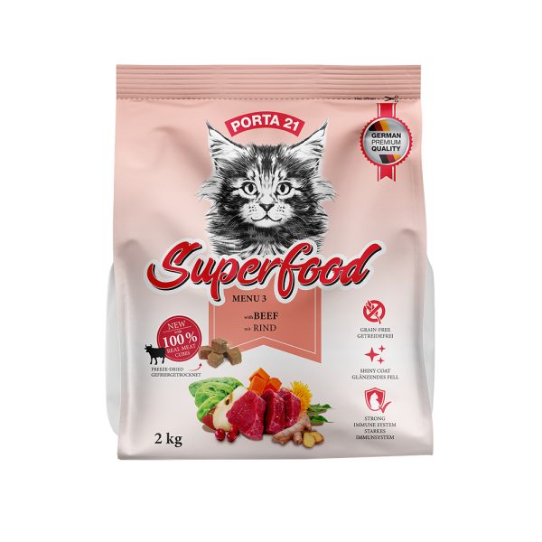 2x2kg Superfood Menu 3 Beef Porta 21 -kissanruoka