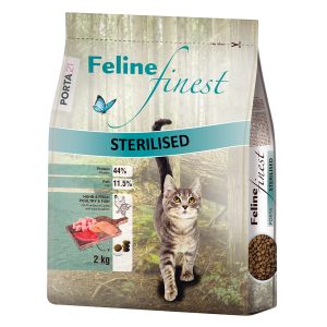 2x2kg Feline Finest Sterilised kana & kala Porta 21 -kissanruoka