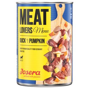 6x800g ankka & kurpitsa Josera Meatlovers Menü -koiranruoka