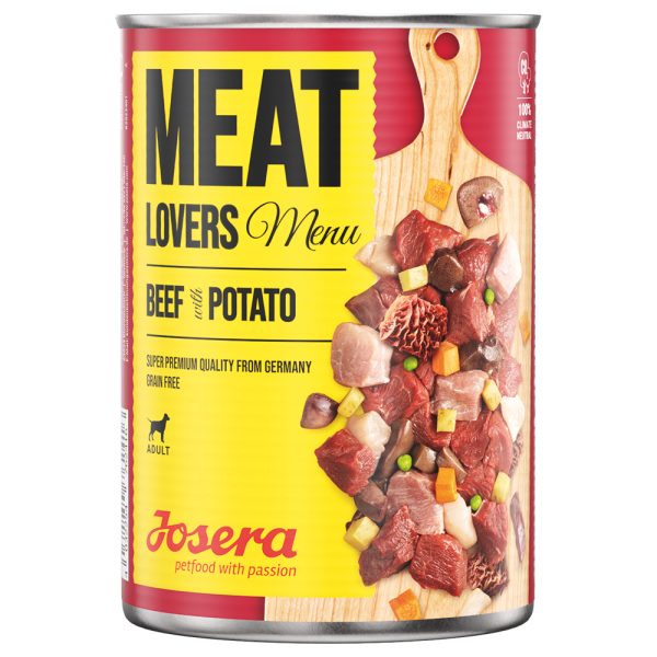 6x800g nauta & peruna Josera Meatlovers Menü -koiranruoka