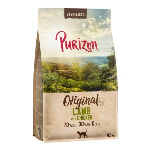 6.5 kg Sterilised Adult lammas & kana viljaton Purizon kissan kuivaruoka