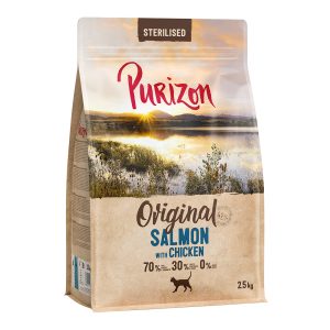 2,5kg Sterilised Adult lohi ja kana viljaton Purizon kissan kuivaruoka