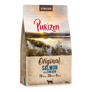 6.5 kg Sterilised Adult lohi & kana viljaton Purizon kissan kuivaruoka