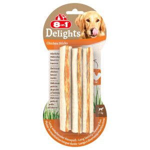 75g Delights purutikut kanatäytteellä 8in1 3 kpl koiralle