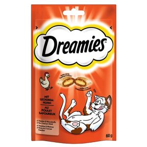 4x60g Dreamland kana, juusto, ankka + kalkkuna Dreamies kissalle