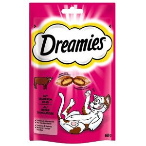 4x60g Dreamland juusto, kana, lohi, naudanliha Dreamies kissalle