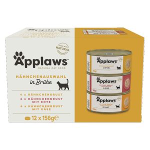 12x156g kanaa liemessä Applaws kissan mäkäruoka