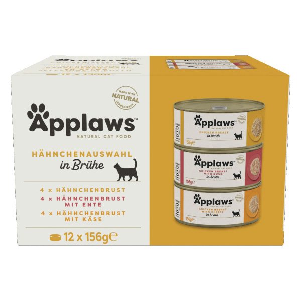 12x156g kanaa liemessä Applaws kissan mäkäruoka