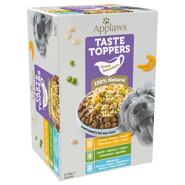 12x85g kokeilupakkaus kastikkeessa Applaws Taste Toppers koiralle