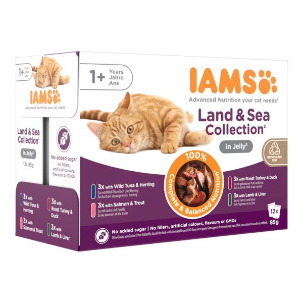 12x85g Land & Sea Mix Adult in Jelly IAMS Delights kissanruoka