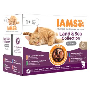 48x85g Delights Adult: Land & Sea Mix in Sauce IAMS-kissanruoka