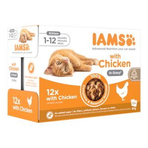 48x85g Delights Kitten: in Sauce, kana IAMS-kissanruoka
