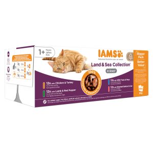 48x85g Delights Adult Land & Sea in Sauce IAMS kissanruoka