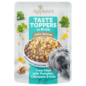 12x85g tonnikala, kurpitsa, lehtikaali & kikherne Applaws Taste Toppers Pouch in Broth