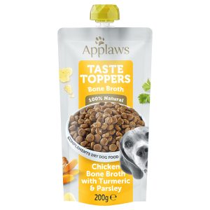 12x 200ml kananluuliemi kurkumalla & persiljalla Applaws Taste Toppers Pouch koiralle