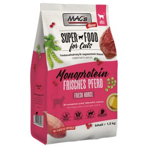 1,5kg Superfood for Cats Adult Monoprotein hevonen MAC's kuivaruoka