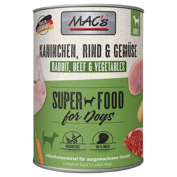 24 x 800g kani & kasvikset MAC's Adult koiranruoka