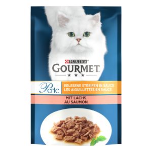26x85g lohi Gourmet Perle kissan märkäruoka