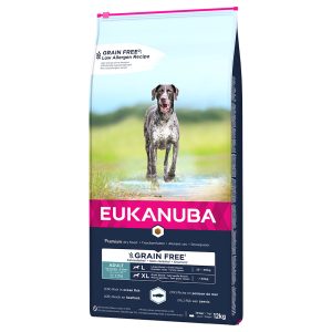 12kg Adult Large Dogs lohi Eukanuba Grain Free koiran kuivaruoka