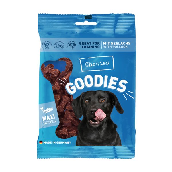 200g Bone Treats (puolikostea) lohi, Chewies koiralle