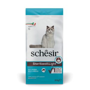 10kg Sterilized kala Schesir kissan kuivaruoka
