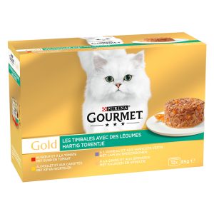 12x85g Gold Ragout sekoitus vihanneksilla Gourmet Kissanruoka