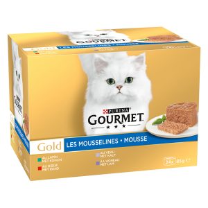 24x85g Gold Fine Pate -lihasekoitus Gourmet Kissanruoka