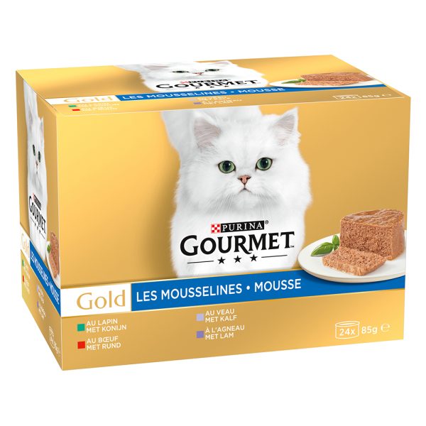 24x85g Gold Fine Pate -lihasekoitus Gourmet Kissanruoka