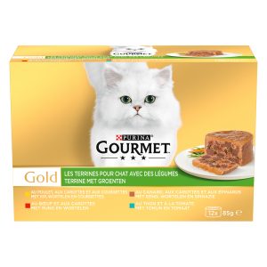 12x85g Terrine vihanneksilla Gourmet Gold -kissanruoka