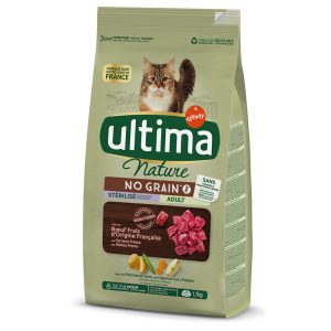 1,1kg Ultima Nature No Grain Sterilized nauta kissan kuivaruoka