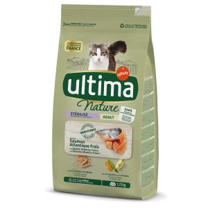 1,25kg Ultima Nature Sterilized lohi kissan kuivaruoka