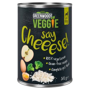 6x375g Veggie: raejuustoa, munaa, omenaa ja parsakaalia  Greenwoods koiranruoka