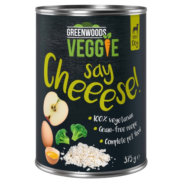 6x375g Veggie: raejuustoa, munaa, omenaa ja parsakaalia  Greenwoods koiranruoka